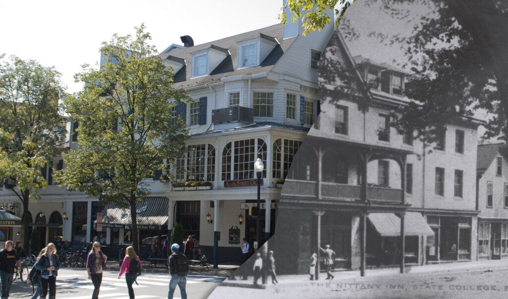 Today 'The Corner' continues to be a popular gathering place for the Penn State and State College community. Now home to the Hotel State College and the Corner Room restaurant, the historic location has served the region for more than 150 years and remains a community landmark.